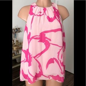 Vince Camuto Women's Pink Floral Print Sleeveless | Vince Camuto pink top